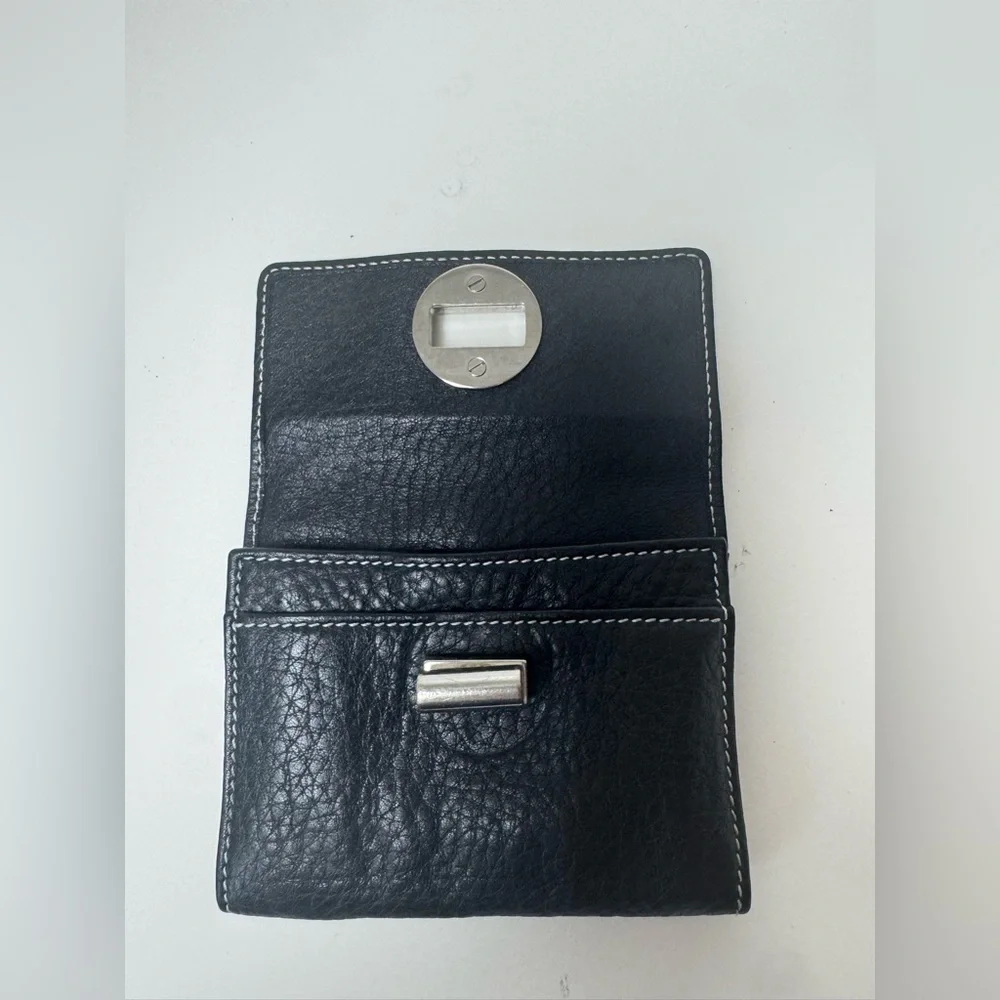 Tiffany & Co. Black Business Card Holder Leather